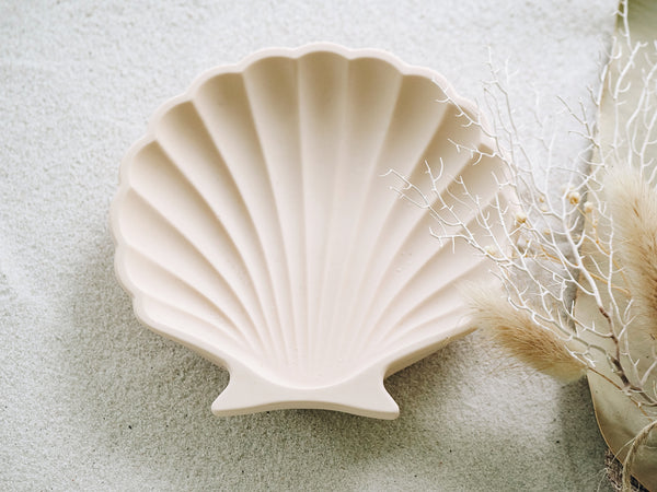 Creamy Beige Pink Shell Dish - Set of 4